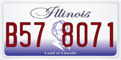 IL license plate B578071