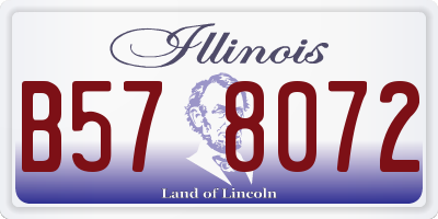 IL license plate B578072