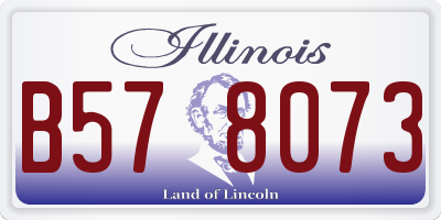 IL license plate B578073