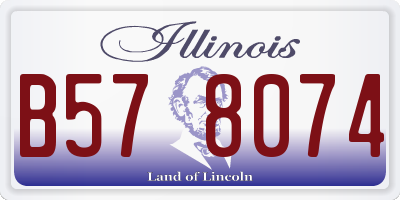 IL license plate B578074
