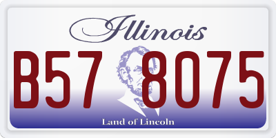 IL license plate B578075