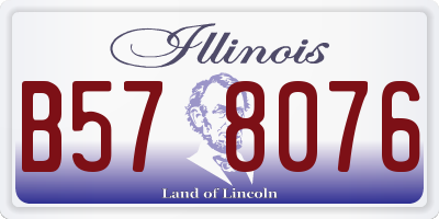 IL license plate B578076