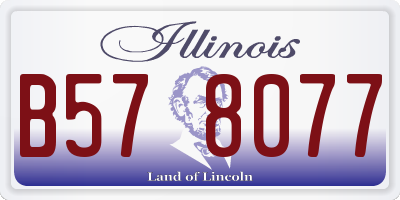 IL license plate B578077