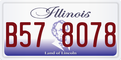 IL license plate B578078