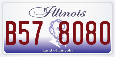 IL license plate B578080