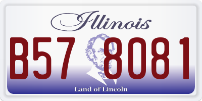 IL license plate B578081