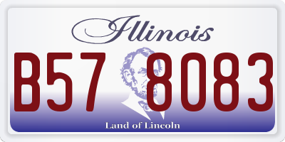 IL license plate B578083