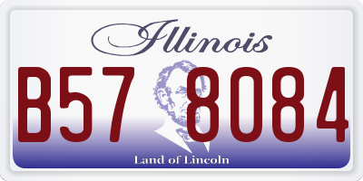 IL license plate B578084