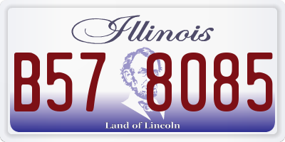 IL license plate B578085