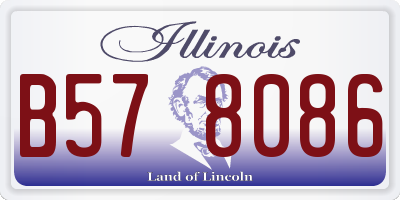 IL license plate B578086