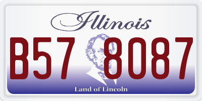IL license plate B578087