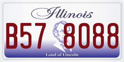 IL license plate B578088