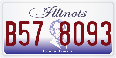 IL license plate B578093