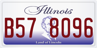 IL license plate B578096