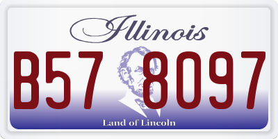 IL license plate B578097