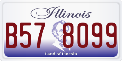 IL license plate B578099