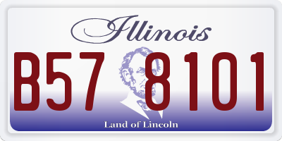 IL license plate B578101