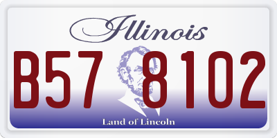 IL license plate B578102