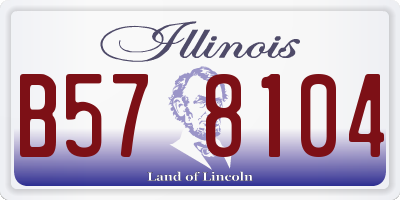 IL license plate B578104