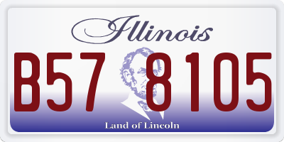 IL license plate B578105