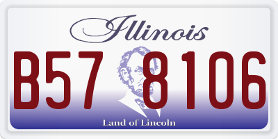 IL license plate B578106