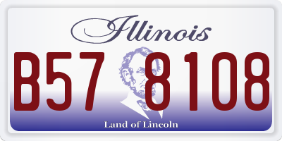 IL license plate B578108