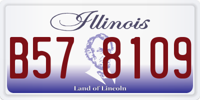 IL license plate B578109