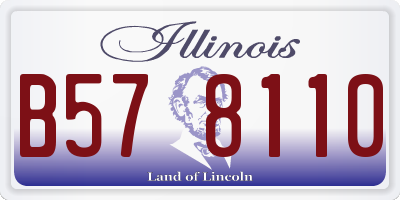 IL license plate B578110