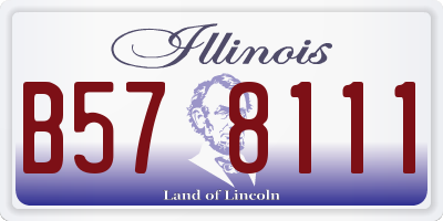 IL license plate B578111