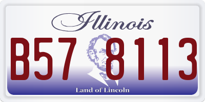 IL license plate B578113