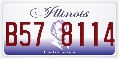 IL license plate B578114