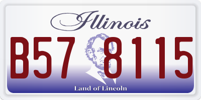IL license plate B578115