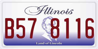 IL license plate B578116