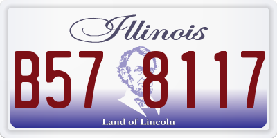 IL license plate B578117