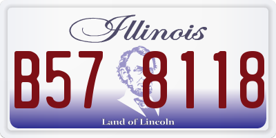 IL license plate B578118