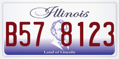 IL license plate B578123