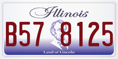 IL license plate B578125