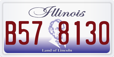 IL license plate B578130