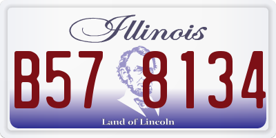 IL license plate B578134