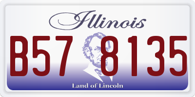 IL license plate B578135