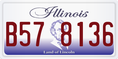 IL license plate B578136