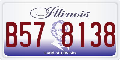 IL license plate B578138