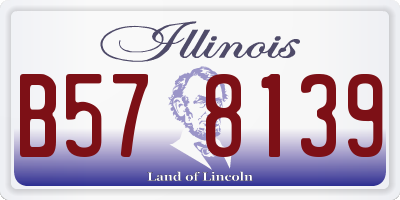 IL license plate B578139