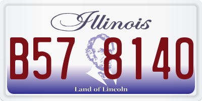 IL license plate B578140