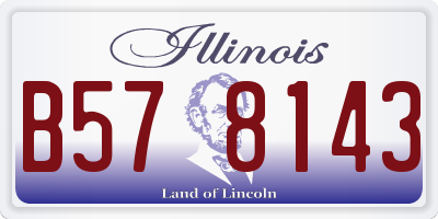 IL license plate B578143