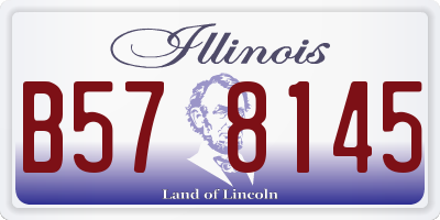 IL license plate B578145