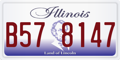 IL license plate B578147