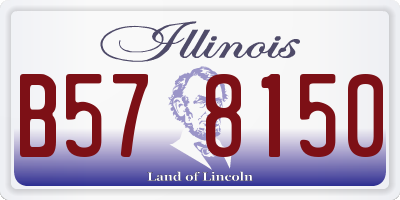 IL license plate B578150