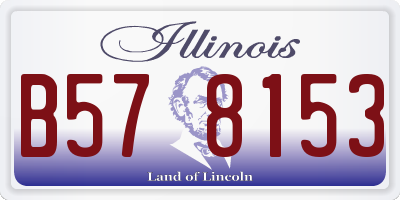 IL license plate B578153