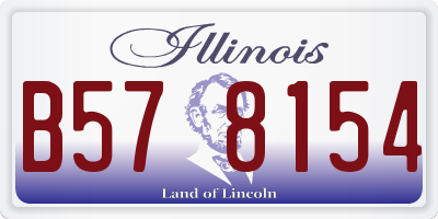 IL license plate B578154